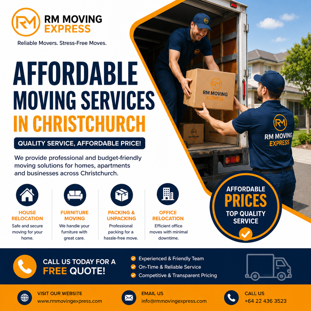 Affordable Moving Services in Christchurch 