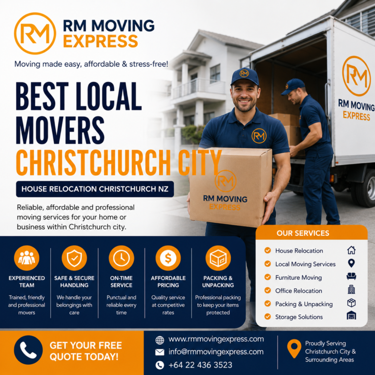 Best Local Movers Christchurch City | Call +64224363523.