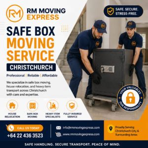 safe box moving service Christchurch 2026