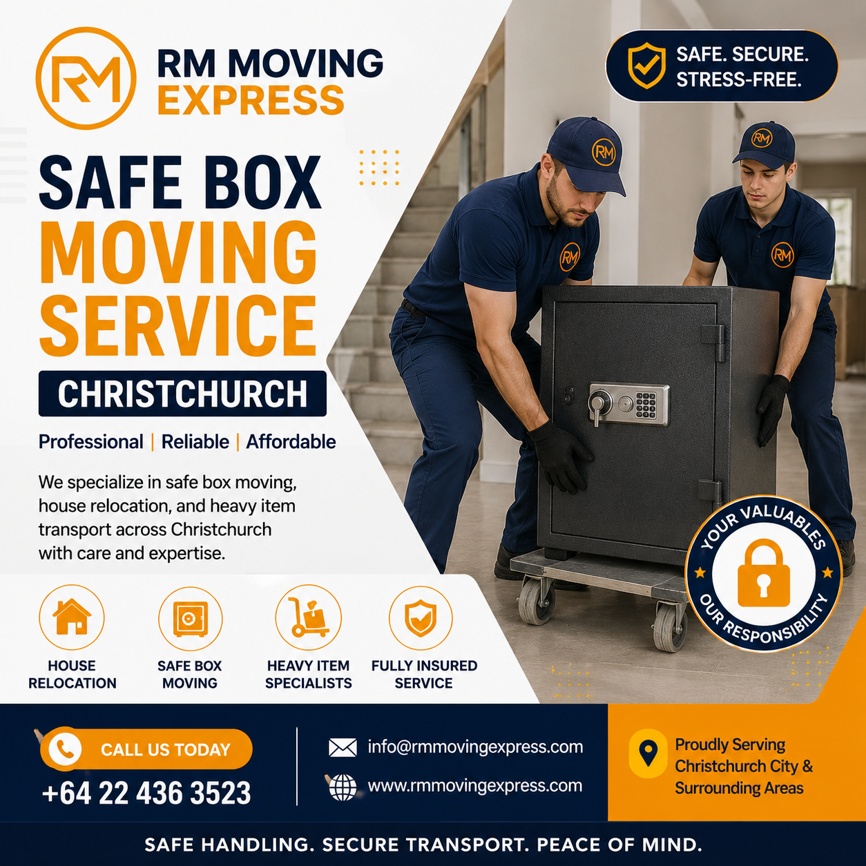 safe box moving service Christchurch 2026